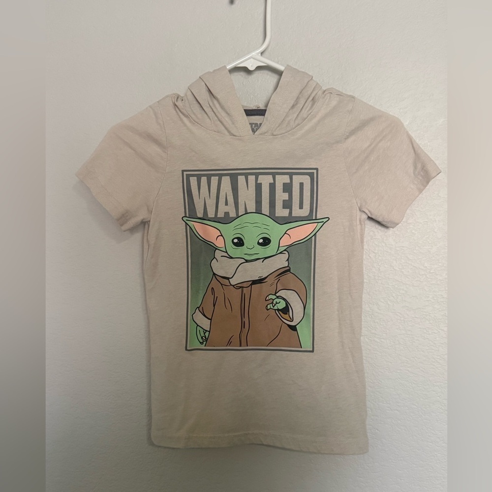 Disney Star Wars Grogu Hoodie Kid's Size 8 Brown Sweatshirt Mandalorian